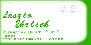 laszlo ehrlich business card